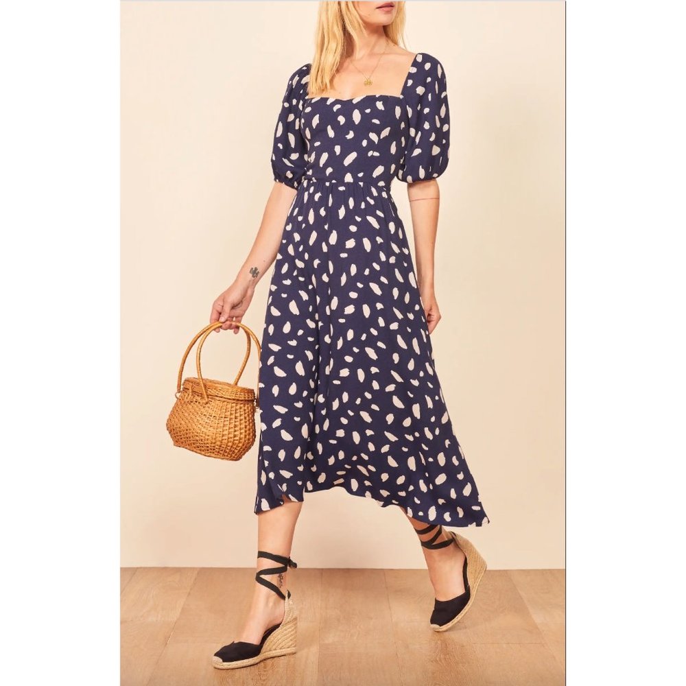 REFORMATION Zippy Print Dress SPLATTER Size 2